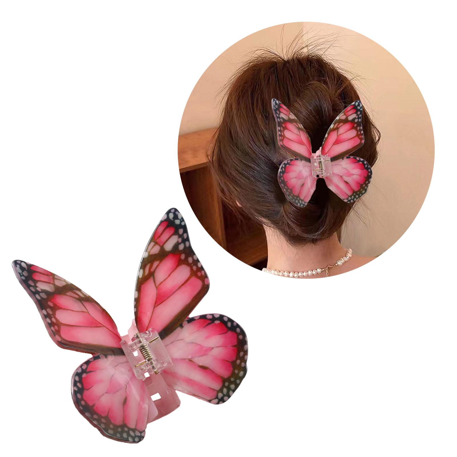 Amazon.co.jp: Zynphancer 蝶ヘアクリップ アクリル製 – 繊細な